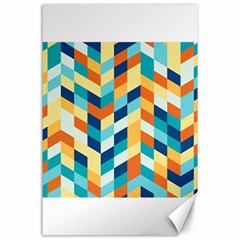 Geometric Retro Wallpaper Canvas 24  X 36  by Nexatart