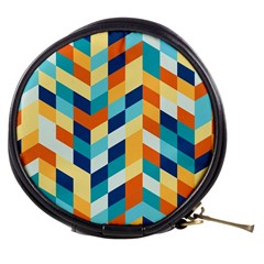 Geometric Retro Wallpaper Mini Makeup Bags by Nexatart