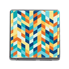 Geometric Retro Wallpaper Memory Card Reader (square) by Nexatart