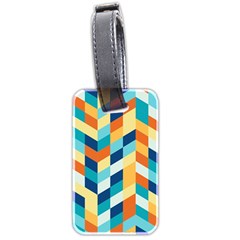 Geometric Retro Wallpaper Luggage Tags (two Sides) by Nexatart