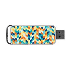 Geometric Retro Wallpaper Portable Usb Flash (two Sides) by Nexatart