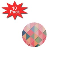 Background Geometric Triangle 1  Mini Buttons (10 Pack)  by Nexatart