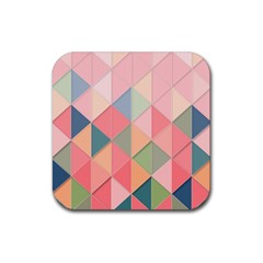 Background Geometric Triangle Rubber Coaster (square)  by Nexatart