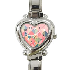 Background Geometric Triangle Heart Italian Charm Watch by Nexatart