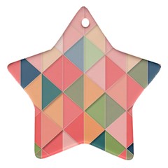 Background Geometric Triangle Star Ornament (two Sides) by Nexatart