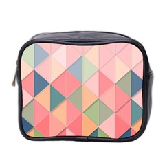 Background Geometric Triangle Mini Toiletries Bag 2-side by Nexatart