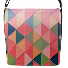 Background Geometric Triangle Flap Messenger Bag (s) by Nexatart