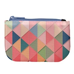 Background Geometric Triangle Large Coin Purse by Nexatart