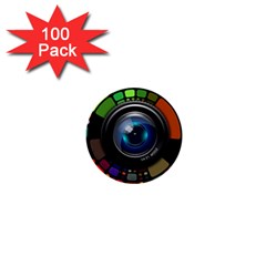 Lens Photography Colorful Desktop 1  Mini Buttons (100 Pack)  by Nexatart