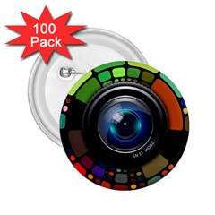 Lens Photography Colorful Desktop 2 25  Buttons (100 Pack)  by Nexatart