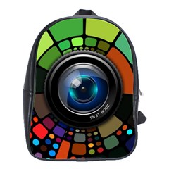 Lens Photography Colorful Desktop School Bag (large) by Nexatart