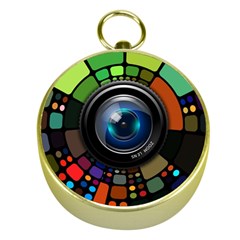 Lens Photography Colorful Desktop Gold Compasses by Nexatart