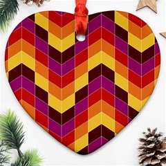 Geometric Pattern Triangle Ornament (heart) by Nexatart