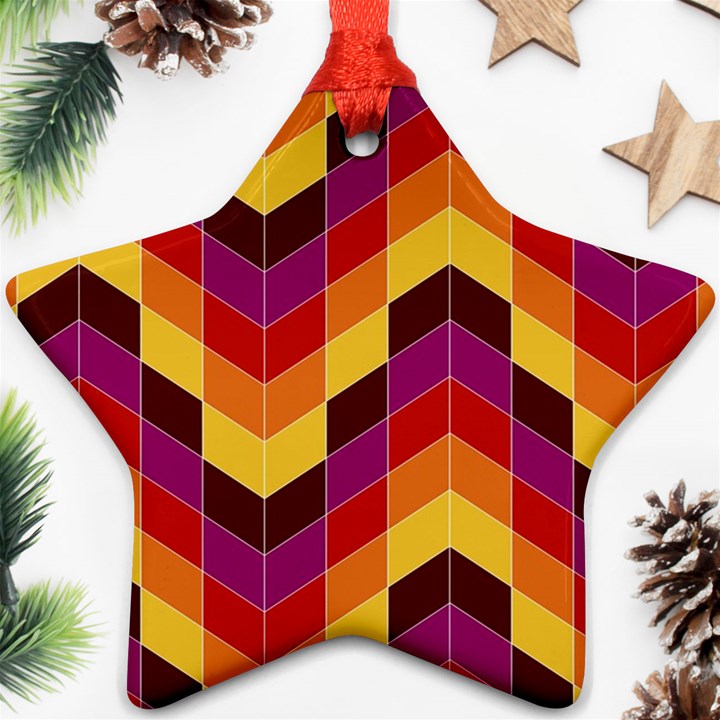 Geometric Pattern Triangle Ornament (Star)