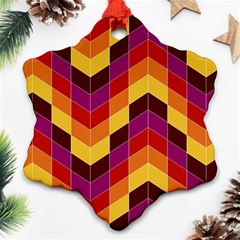 Geometric Pattern Triangle Ornament (snowflake) by Nexatart