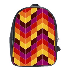 Geometric Pattern Triangle School Bag (xl) by Nexatart