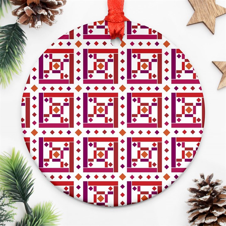 Background Abstract Square Ornament (Round)