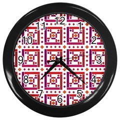 Background Abstract Square Wall Clocks (black) by Nexatart