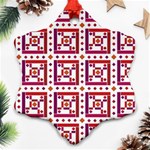 Background Abstract Square Snowflake Ornament (Two Sides) Front