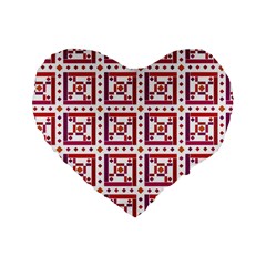 Background Abstract Square Standard 16  Premium Heart Shape Cushions by Nexatart