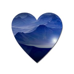 Planet Discover Fantasy World Heart Magnet by Nexatart