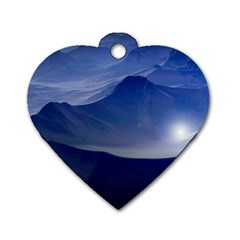 Planet Discover Fantasy World Dog Tag Heart (two Sides) by Nexatart