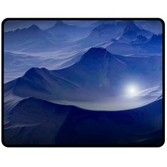 Planet Discover Fantasy World Double Sided Fleece Blanket (medium)  by Nexatart