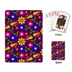 Flower Pattern Illustration Background Playing Card by Nexatart