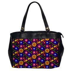 Flower Pattern Illustration Background Office Handbags by Nexatart