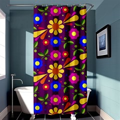 Flower Pattern Illustration Background Shower Curtain 36  X 72  (stall)  by Nexatart