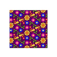 Flower Pattern Illustration Background Satin Bandana Scarf by Nexatart