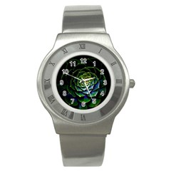 Nature Desktop Flora Color Pattern Stainless Steel Watch