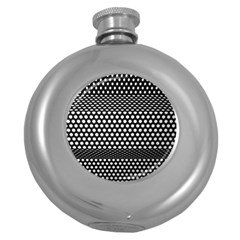 Holes Sheet Grid Metal Round Hip Flask (5 Oz) by Nexatart