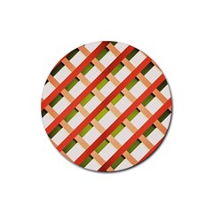 Wallpaper Creative Design Rubber Round Coaster (4 Pack)  by Nexatart