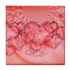 Heart Love Friendly Pattern Tile Coasters by Nexatart