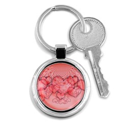 Heart Love Friendly Pattern Key Chains (round)  by Nexatart