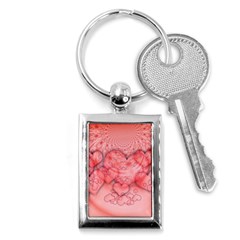 Heart Love Friendly Pattern Key Chains (rectangle)  by Nexatart