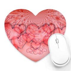 Heart Love Friendly Pattern Heart Mousepads by Nexatart