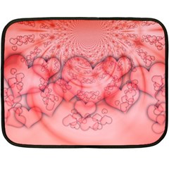 Heart Love Friendly Pattern Fleece Blanket (mini) by Nexatart