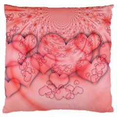 Heart Love Friendly Pattern Large Cushion Case (one Side) by Nexatart