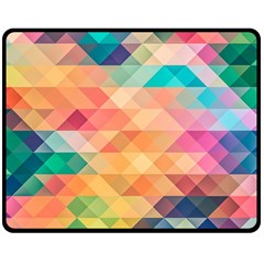 Texture Background Squares Tile Double Sided Fleece Blanket (medium)  by Nexatart