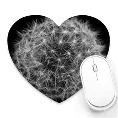 Dandelion Fibonacci Abstract Flower Heart Mousepads by Nexatart