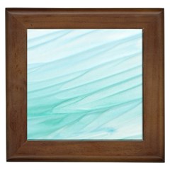 Blue Texture Seawall Ink Wall Painting Framed Tiles by Nexatart