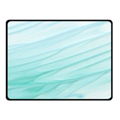 Blue Texture Seawall Ink Wall Painting Fleece Blanket (small) by Nexatart