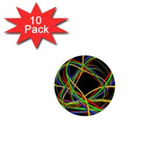 Ball Abstract Pattern Lines 1  Mini Buttons (10 Pack)  by Nexatart