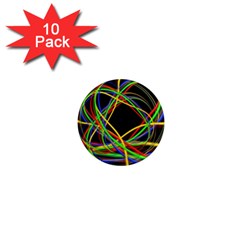 Ball Abstract Pattern Lines 1  Mini Magnet (10 Pack)  by Nexatart