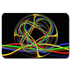 Ball Abstract Pattern Lines Large Doormat  by Nexatart