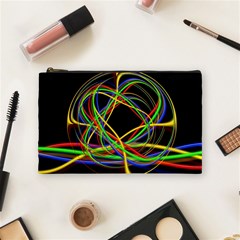 Ball Abstract Pattern Lines Cosmetic Bag (medium)  by Nexatart