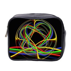 Ball Abstract Pattern Lines Mini Toiletries Bag 2-side by Nexatart