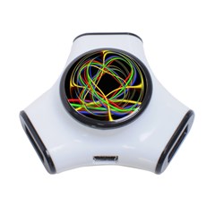 Ball Abstract Pattern Lines 3-port Usb Hub by Nexatart